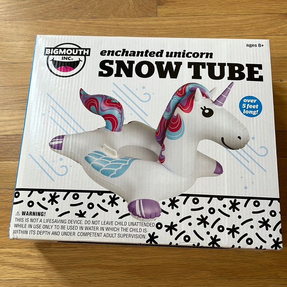 Unicorn snow tube
